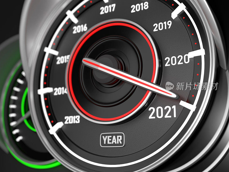 现代汽车速度计倒计时概念的2021年