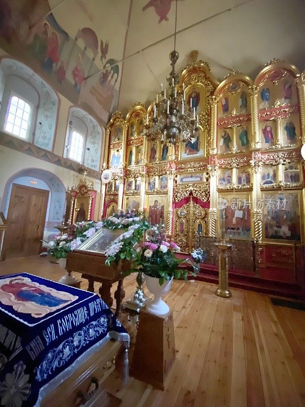 Uspenskaya教堂内，下诺夫哥罗德，建于1670年