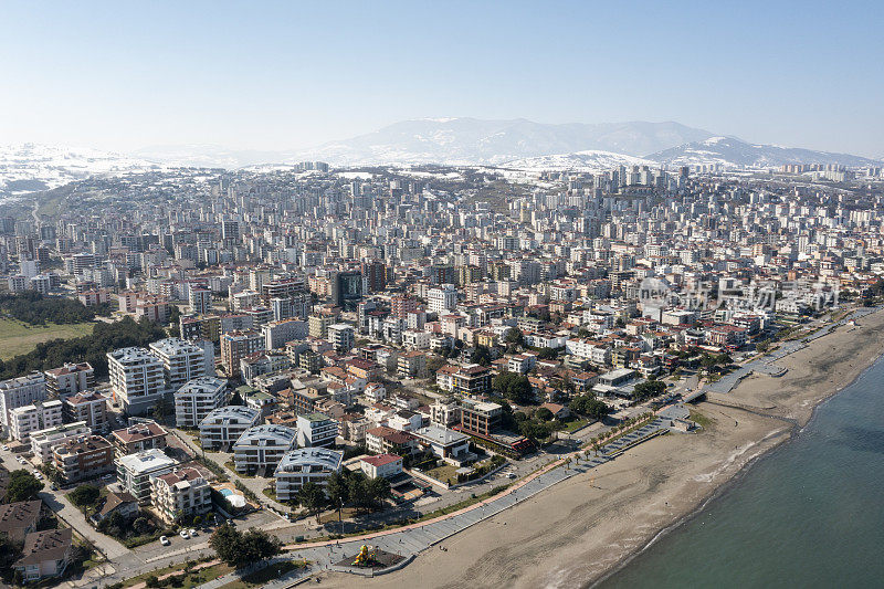 土耳其萨姆松市阿塔库姆的鸟瞰图