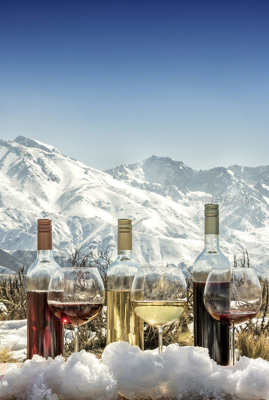 红酒，rosé和阿尔卑斯山脚下的白葡萄酒