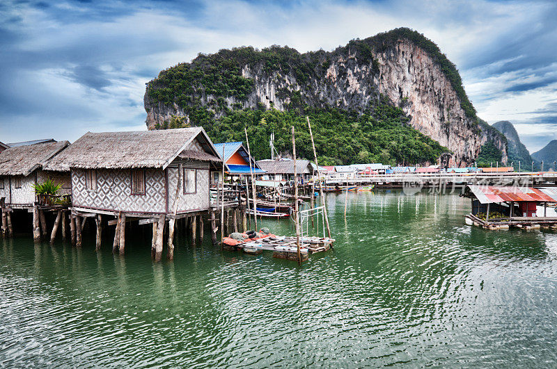泰国普吉岛的一个渔村