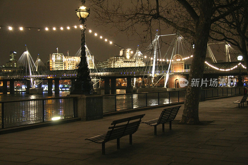 伦敦堤岸夜景