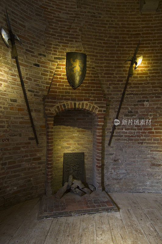 城堡Muiderslot的壁炉