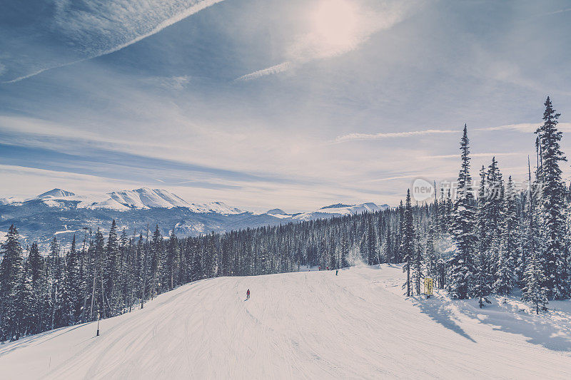 布雷肯里奇滑雪胜地景观，科罗拉多州