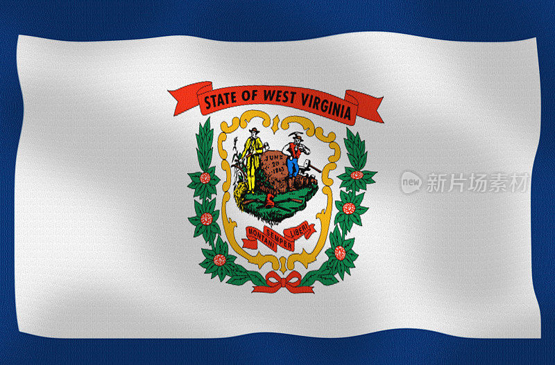 西弗吉尼亚系列赛中飘扬的州旗