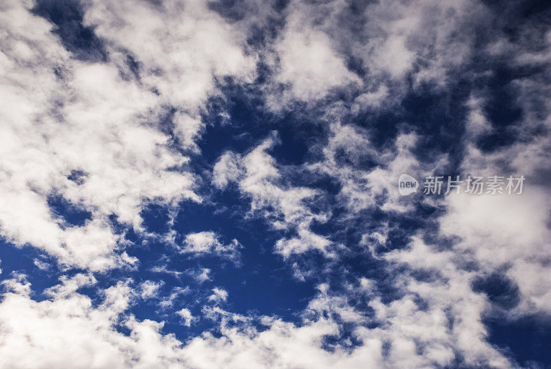 美丽的白云和蓝天的背景