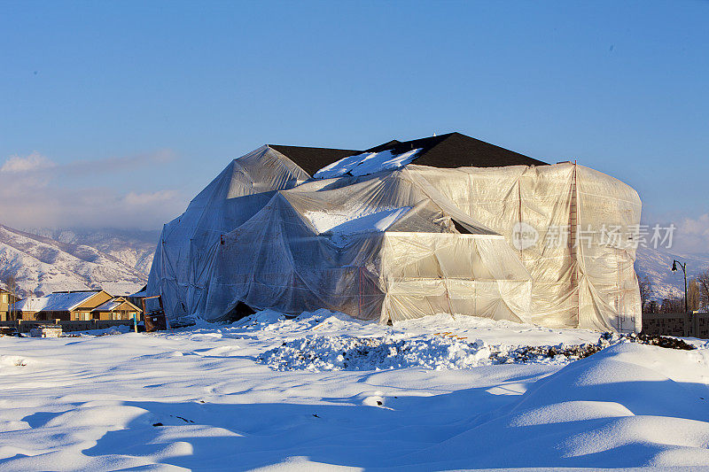 冬季房屋建筑