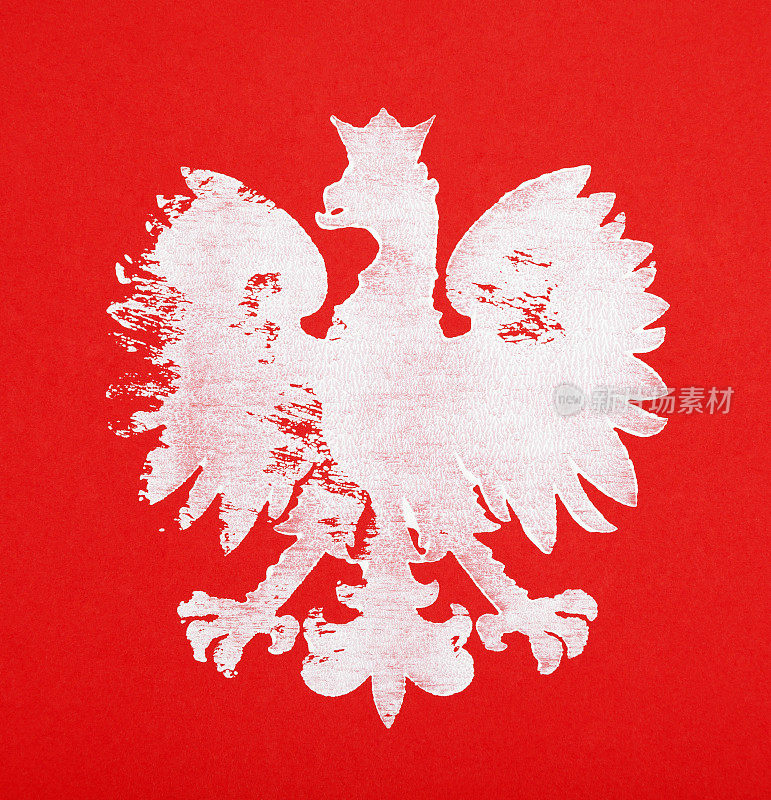 红色背景的波兰盾形纹章