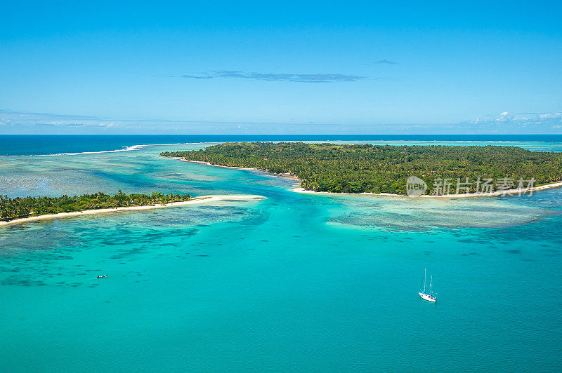 鸟瞰图圣玛丽岛，马达加斯加