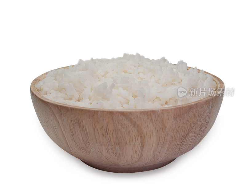 碗里装满了白米饭。