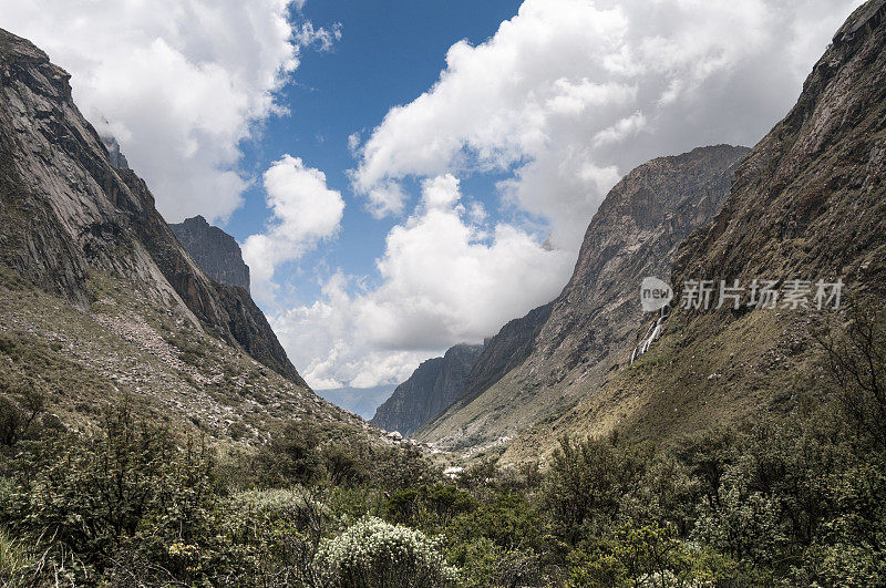 秘鲁安第斯山脉附近的山谷景观