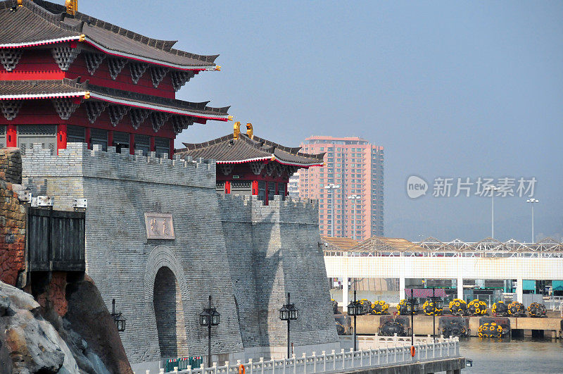 中国澳门渔人码头王朝码头的唐式堡垒
