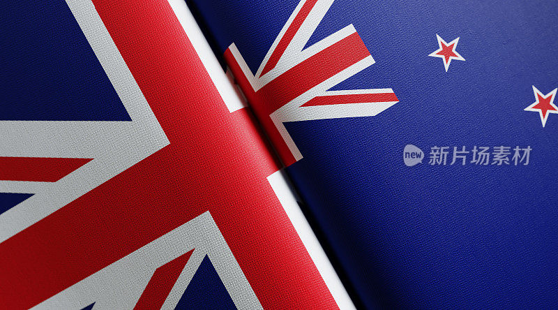 英国和新西兰国旗组合