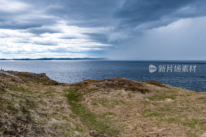 低头，保姆洞和睡眠湾小径，乌鸦头，Twillingate，加拿大