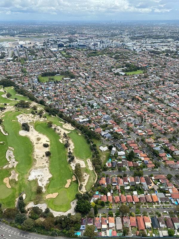 悉尼鸟瞰图-俯瞰植物湾高尔夫球场