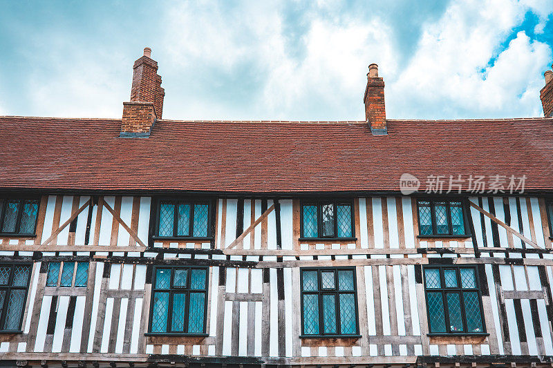 英国典型的都铎式屋角——莎士比亚的出生地