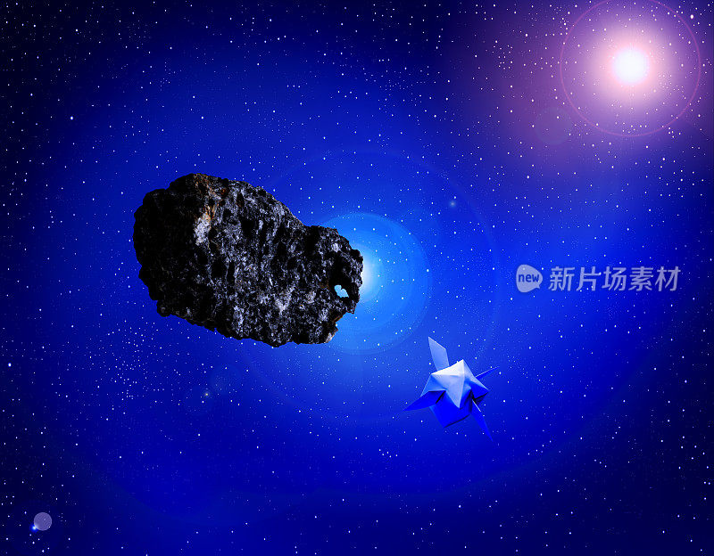 用折纸飞船对小行星进行太空探索