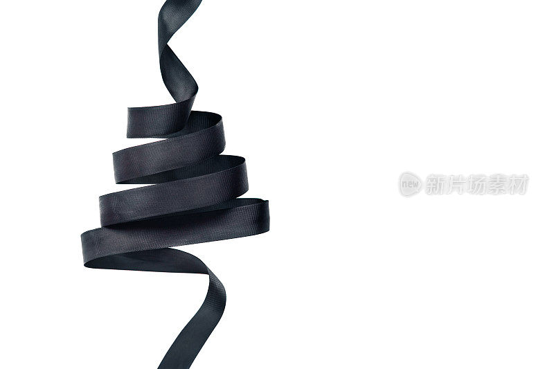 圣诞树形状的黑色丝带