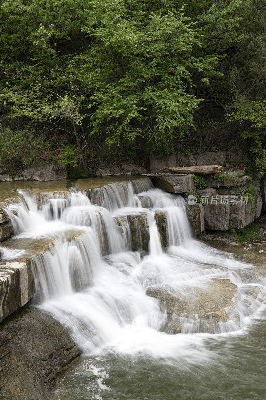 Taughannock瀑布州立公园的瀑布