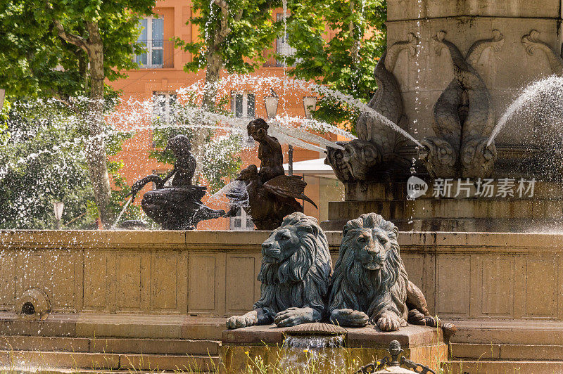 法国普罗旺斯艾克斯的拉环德喷泉