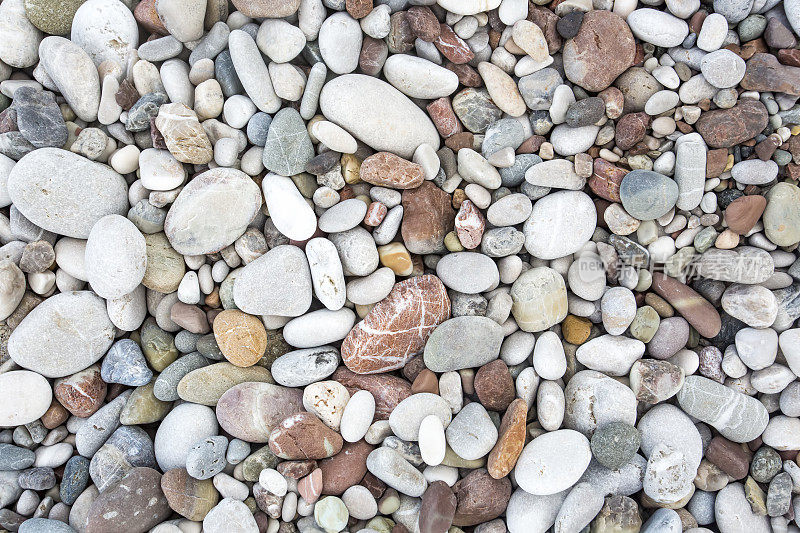 背景来自海卵石。小石头，俯视图