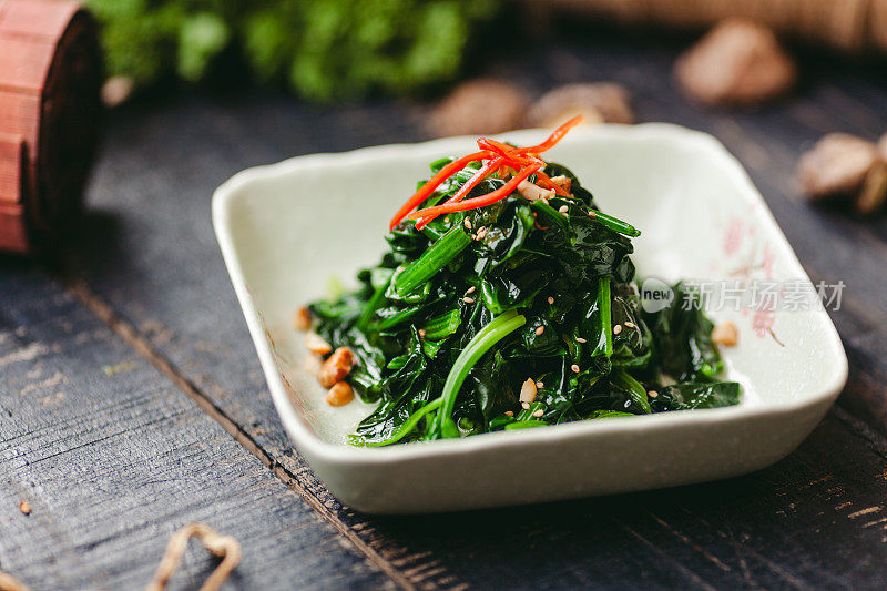 冷菠菜，中餐，粤菜