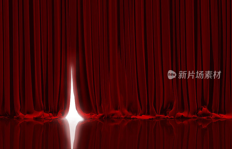 剧院里的红窗帘。