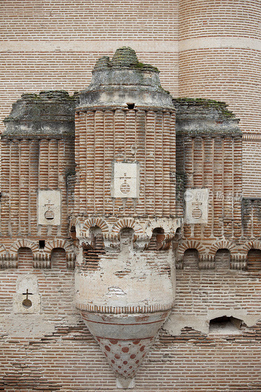 古堡，西班牙古柯城堡，砖砌建筑
