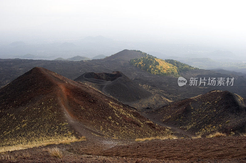 意大利西西里岛的埃特纳火山