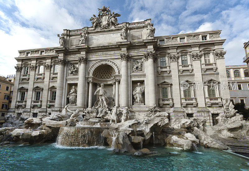 特莱维喷泉，罗马公元十七世纪