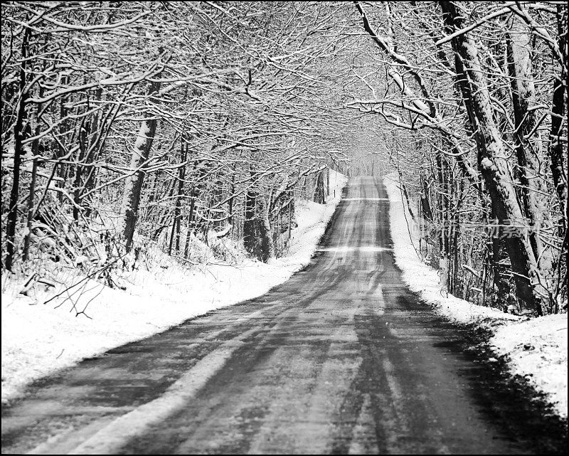 冬天的雪路