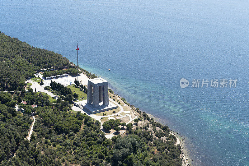 Canakkale烈士纪念馆鸟瞰图，土耳其