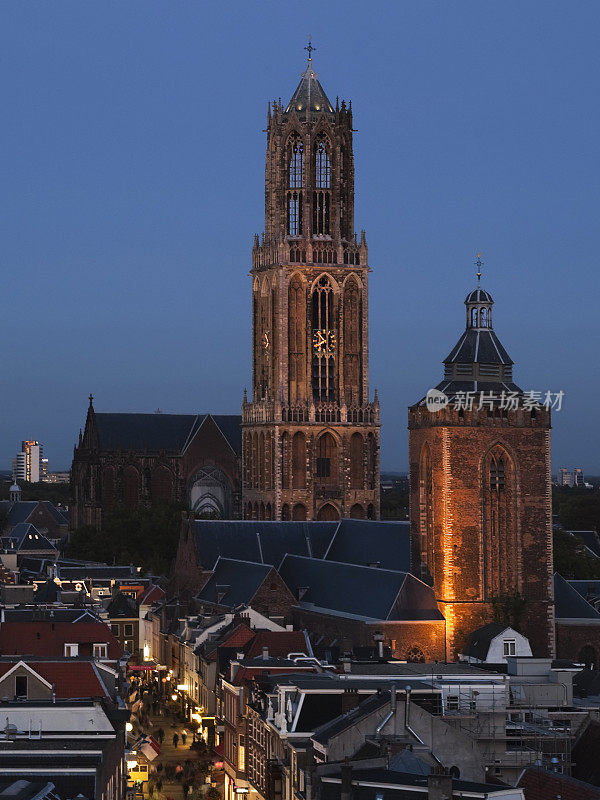 荷兰乌得勒支的多姆塔大教堂特写