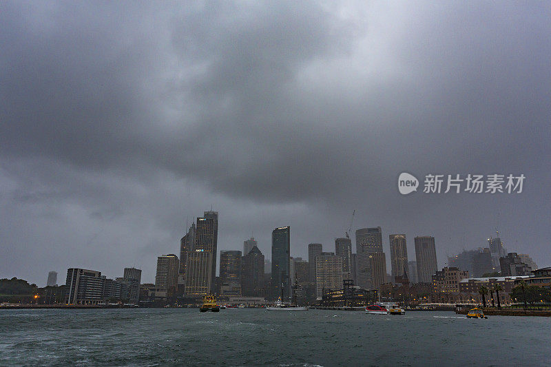 悉尼环形码头天际线风暴
