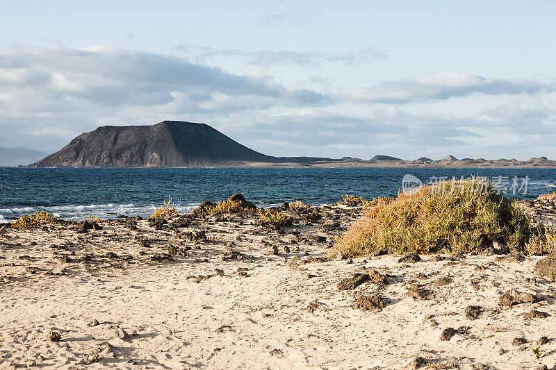 火山海景。Fuerteventura