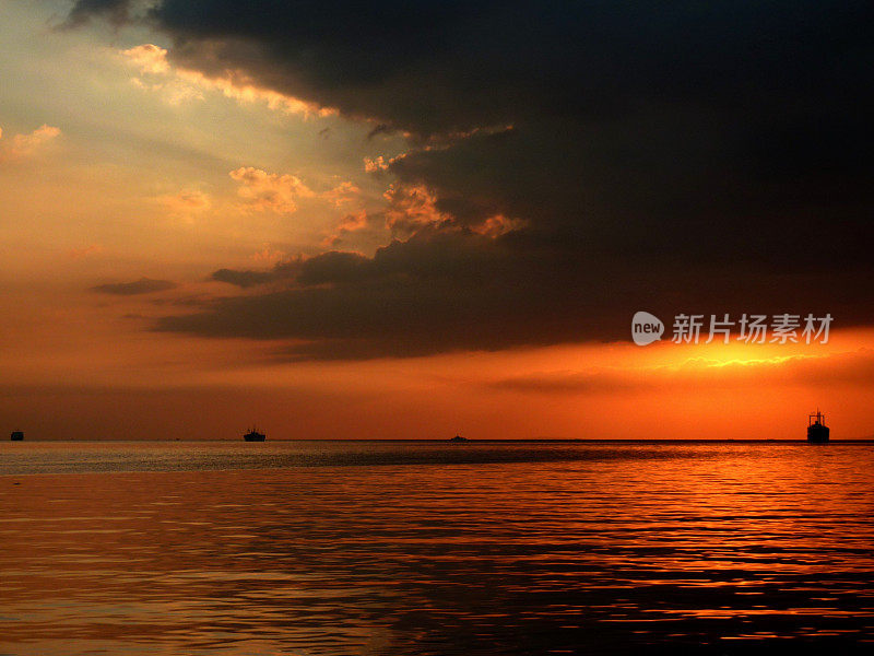 马尼拉湾日落，菲律宾
