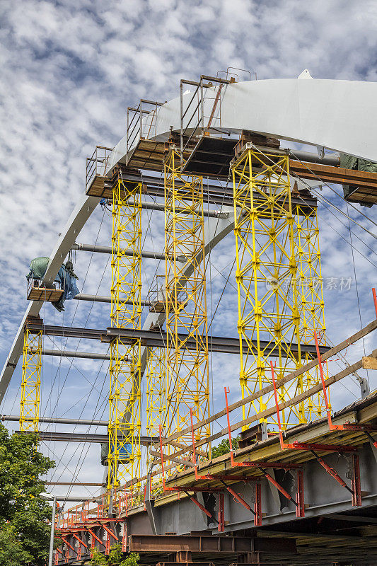 新建公路桥正在建设中