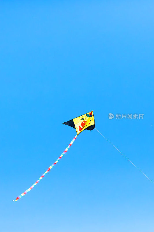 风筝在蓝天中飞翔