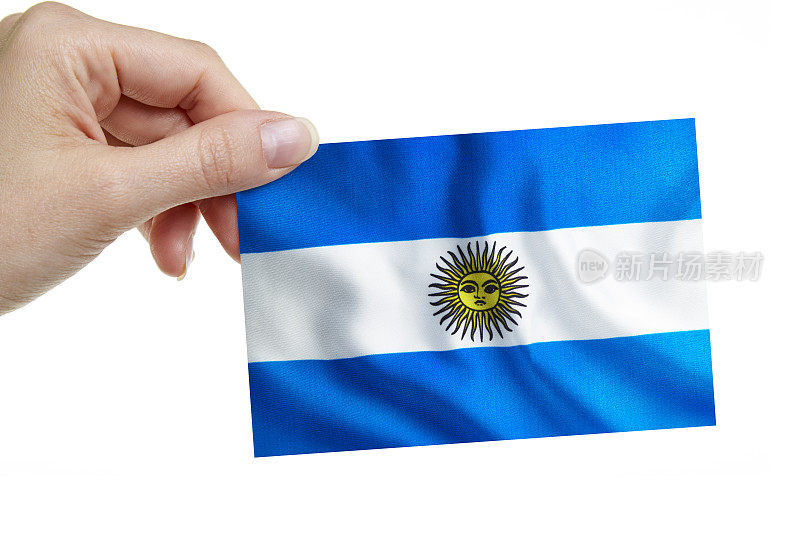 持阿根廷国旗