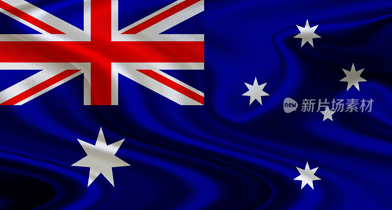 澳大利亚挥舞着国旗