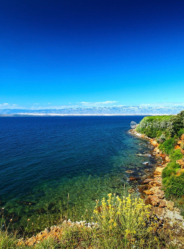 风景优美的亚得里亚海海岸线