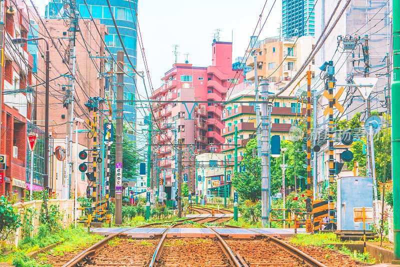 日本东京荒川市的电车