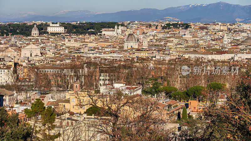 罗马中心和波勒塞别墅的高清全景图