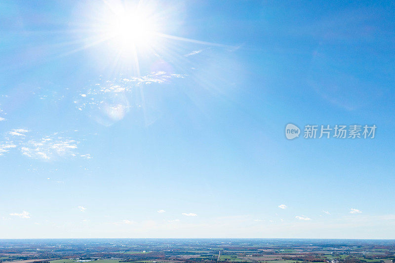 空中埃罗拉采石场保护区和格兰河，安大略省，加拿大