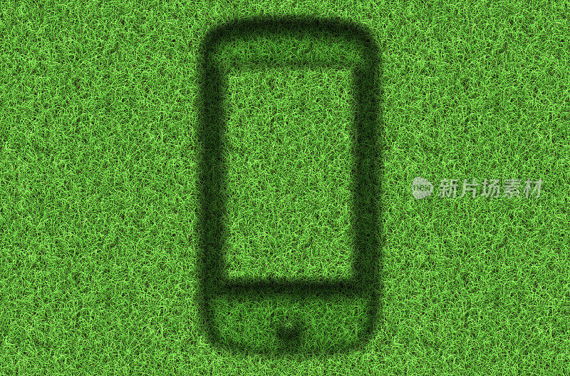 手机形状的草
