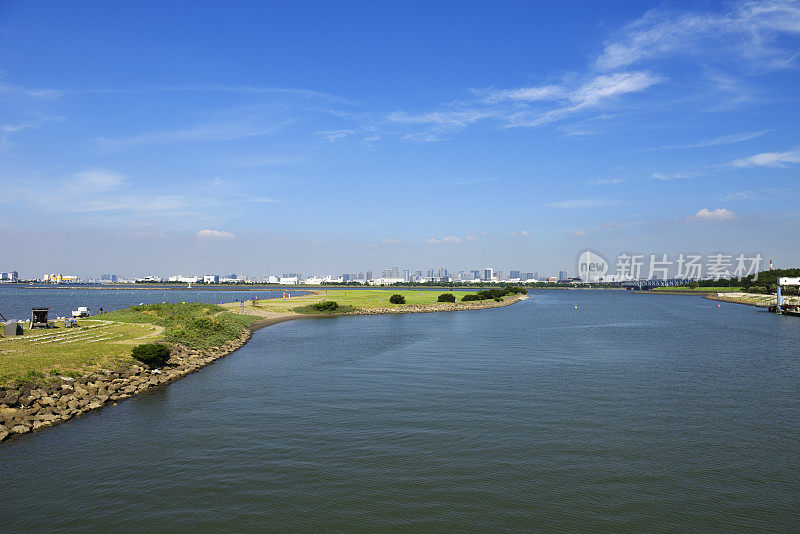 东京湾地区和城市天际线