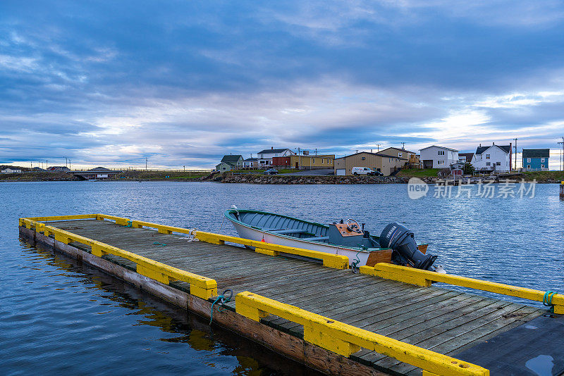 加拿大，Twillingate，港口和渔船的早晨