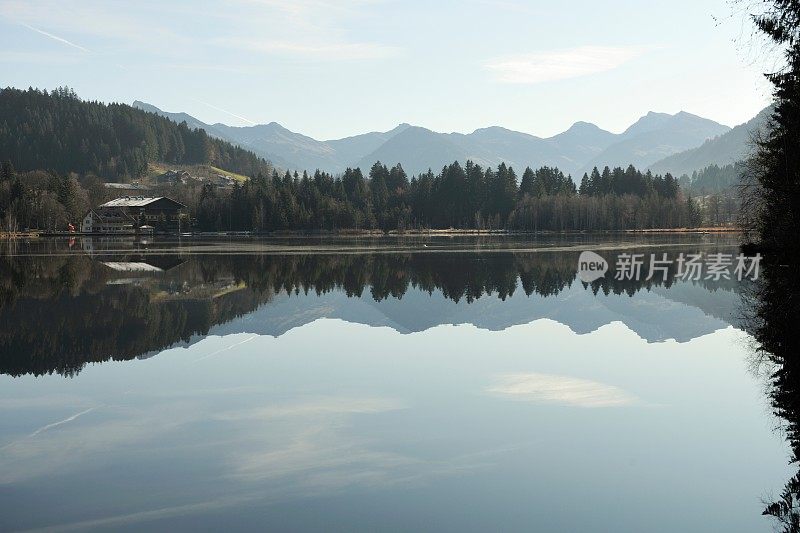 奥地利基茨比厄尔的Schwarzsee