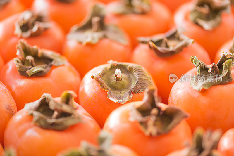 成熟美味的柿子果实