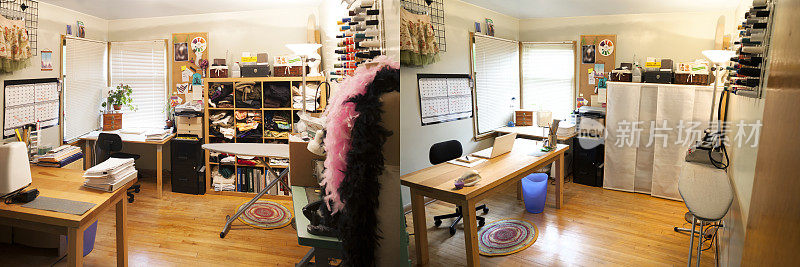 时尚设计师家庭办公室和工作室